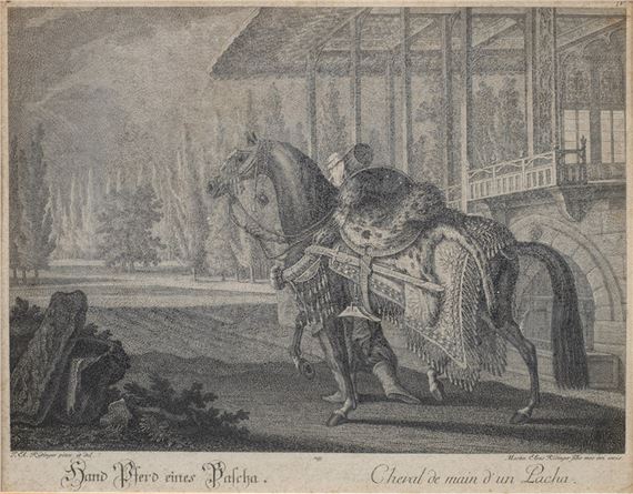 "Hand Pferd eines Pascha". Originaltitel by Johann Elias Ridinger, Martin Elias Ridinger, 1752
