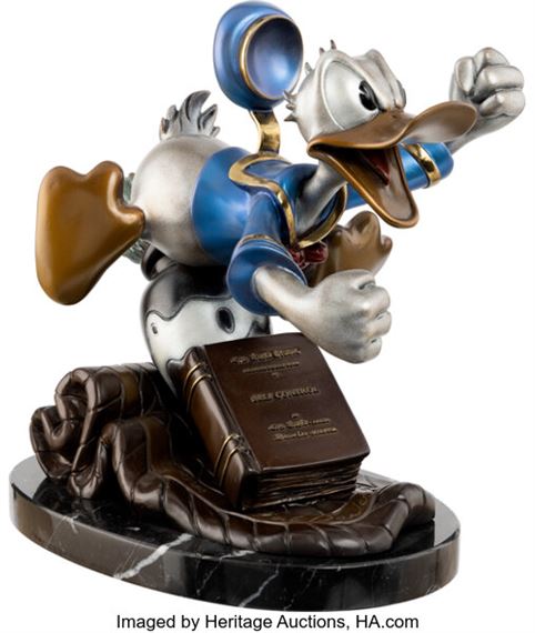 Carl Barks "Self Control" Donald Duck Limited Edition Bronze Sculpture #101/150
