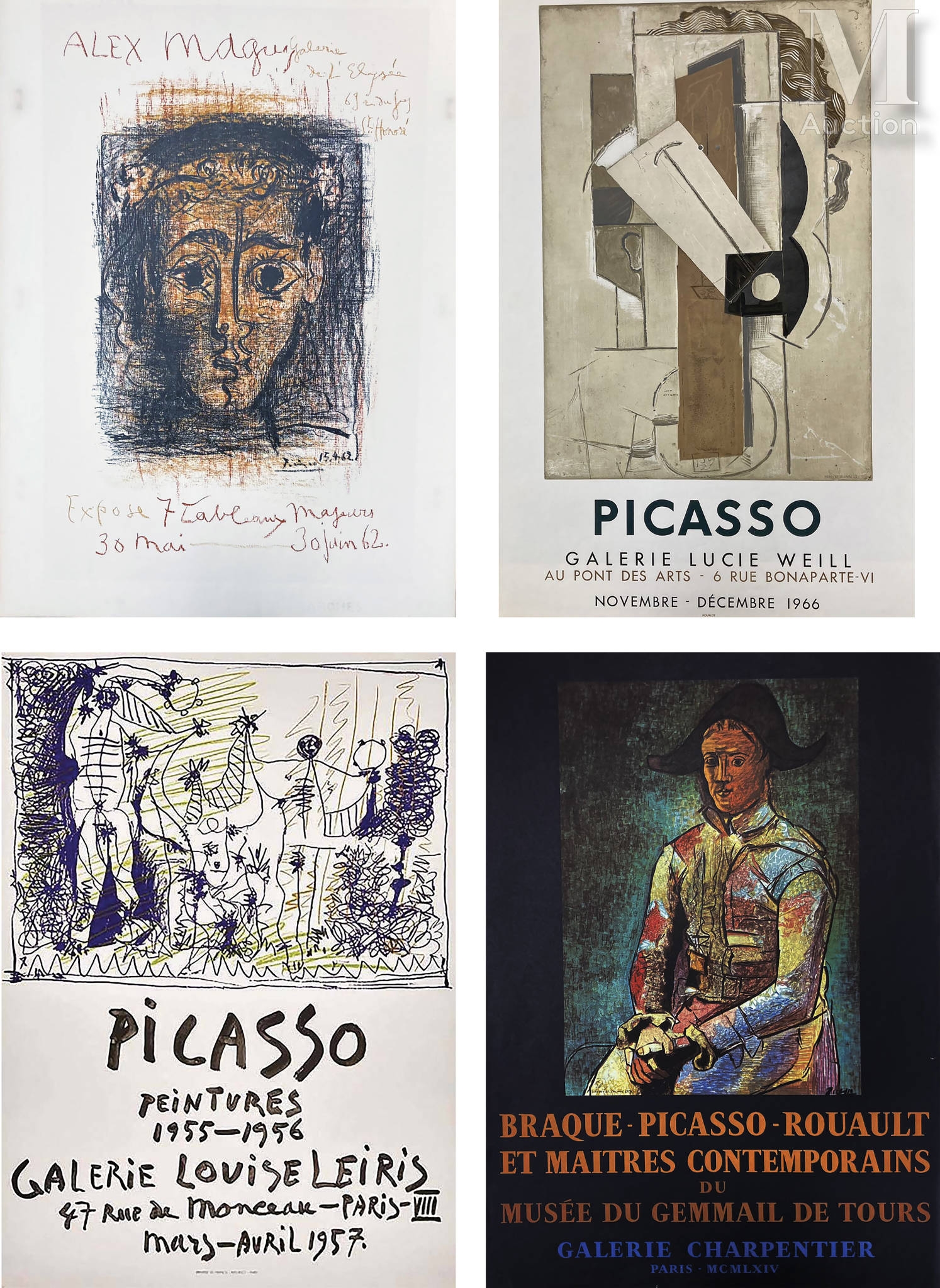 Affiche Originale Galerie Du Musée Paris 1988 - Pablo PICASSO (Rare)