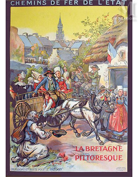 Huelgoat en route pour le Pardon La Bretagne Pittoresque by P. Kauffmann, vers 1910