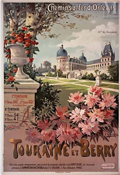 Affiche Ancienne Chemin De Fer Orléans - Rocamadour Et Montvalent