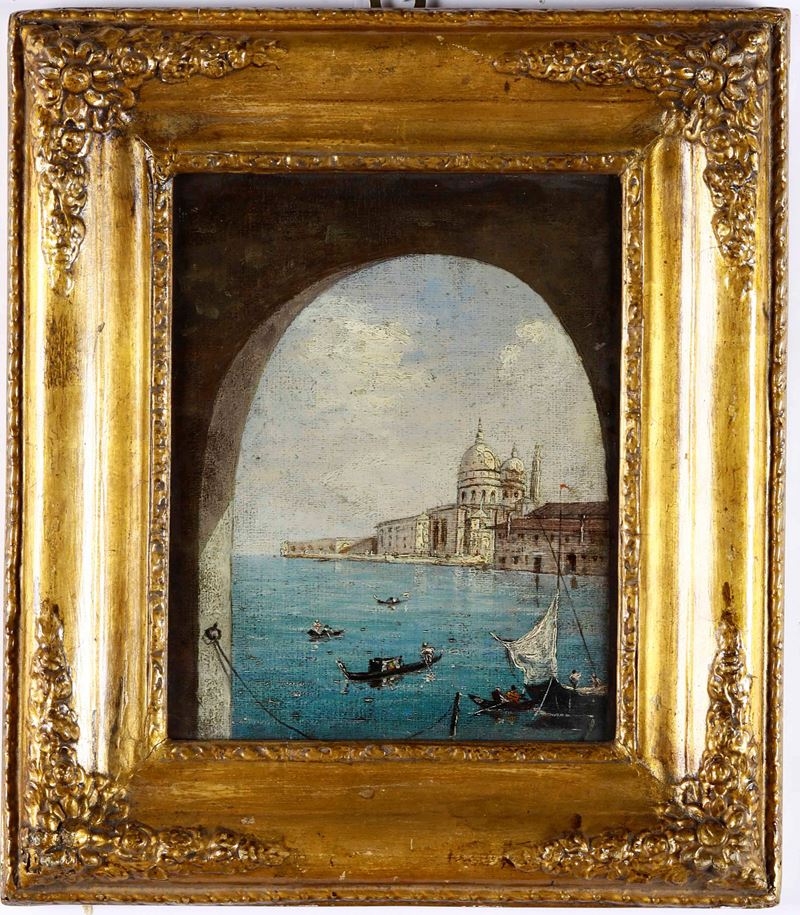 Tableau Sur Toile Atelier De Francesco Guardi - Venise : La Dogana - Neuf Prêt à Accrocher