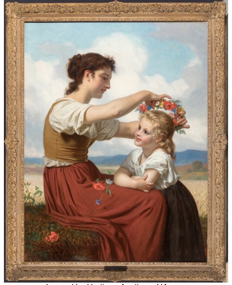Hughes Merle | Couronne de fleurs des champs (Crown of field flowers ...