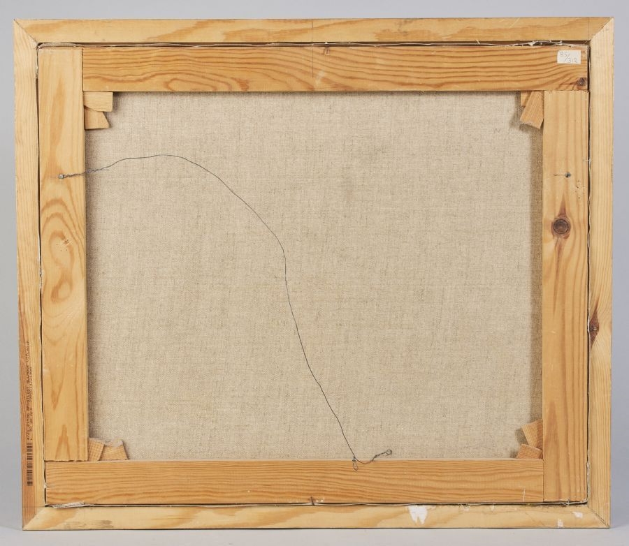 Artwork by Ingrid Schöön Holmberg, Sweden. Östra Ryds Kyrka. Signed. Oil on canvas, Made of Oil on canvas