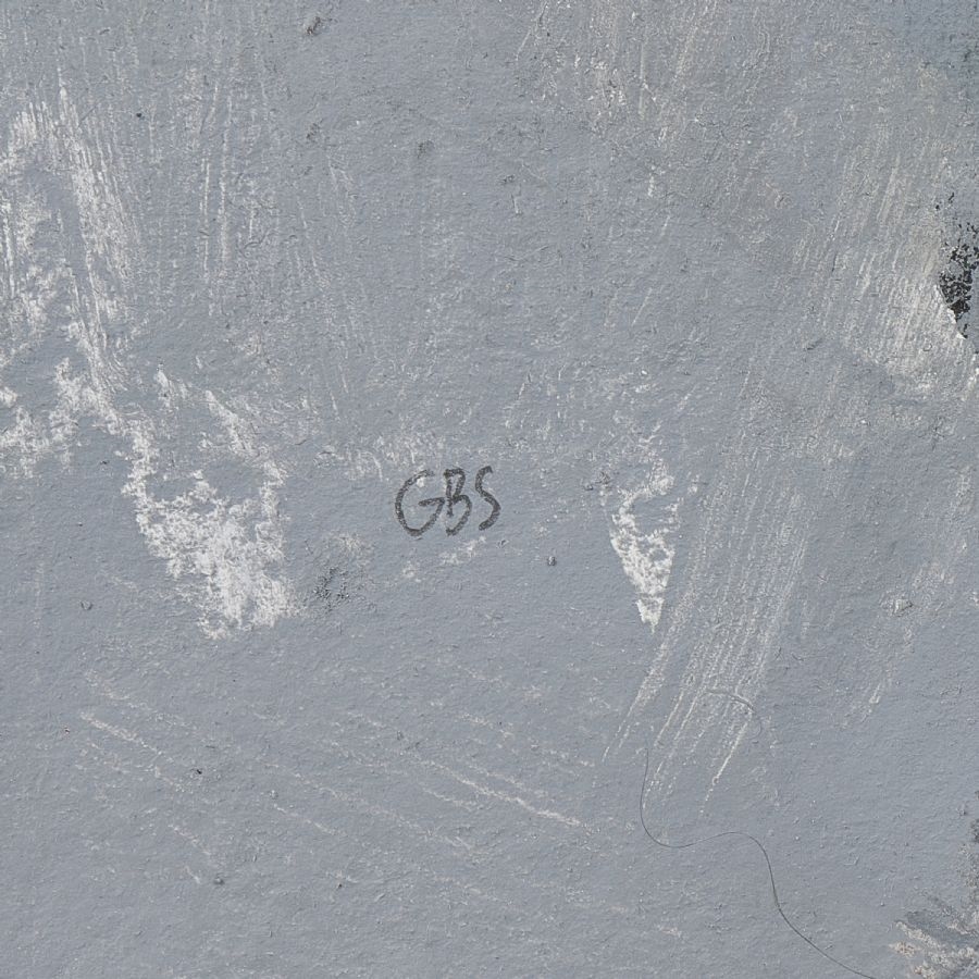 Artwork by Gun-Britt Sundstedt, Sweden. Grå komposition. Monogramsignerad GBS. Mixed media, Made of Mixed media