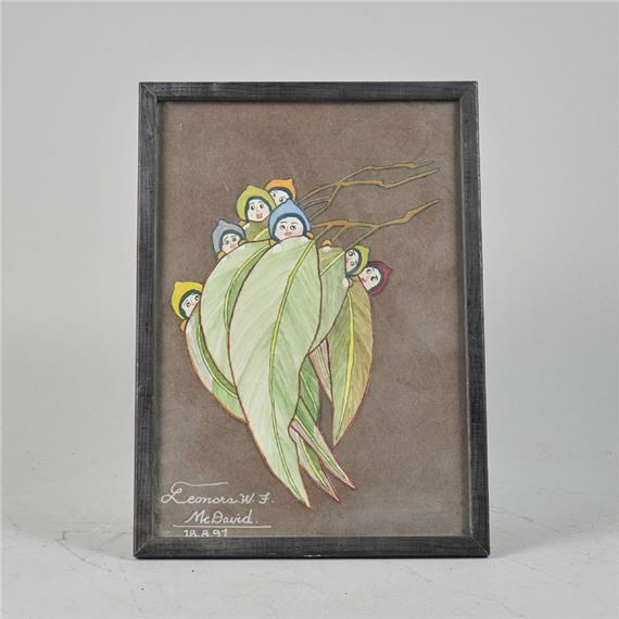 daterad 18. 8. 91. Bildmått: 29x20 cm - Leonora W. L. McDavid