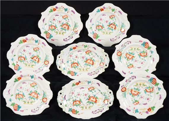 Staffordshire | A STAFFORDSHIRE SHELL-AND-SCROLL MOULDED BONE CHINA ...