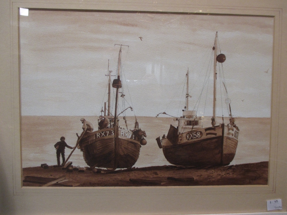 Artwork by Alfred Saunders, Collection of, Made of oils and watercolours