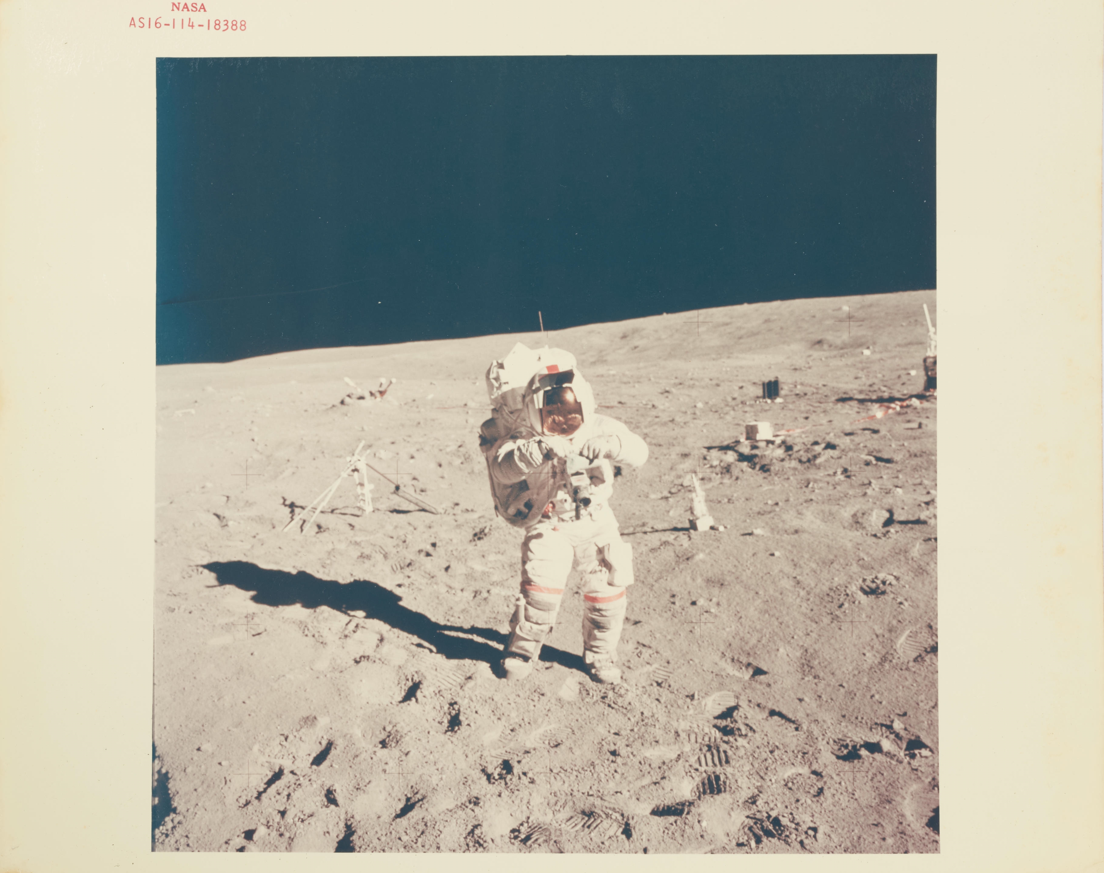 Artwork by Charlie Duke, JOHN YOUNG ON LUNAR EVA, Made of Chromogenic color photograph