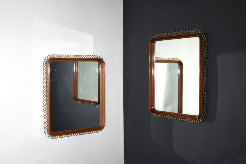Artwork by Westbergs Möbler, WESTBERGS MÖBLER ÉDITEUR
Paire de miroirs, Made of A pair of mahogany and brass mirrors