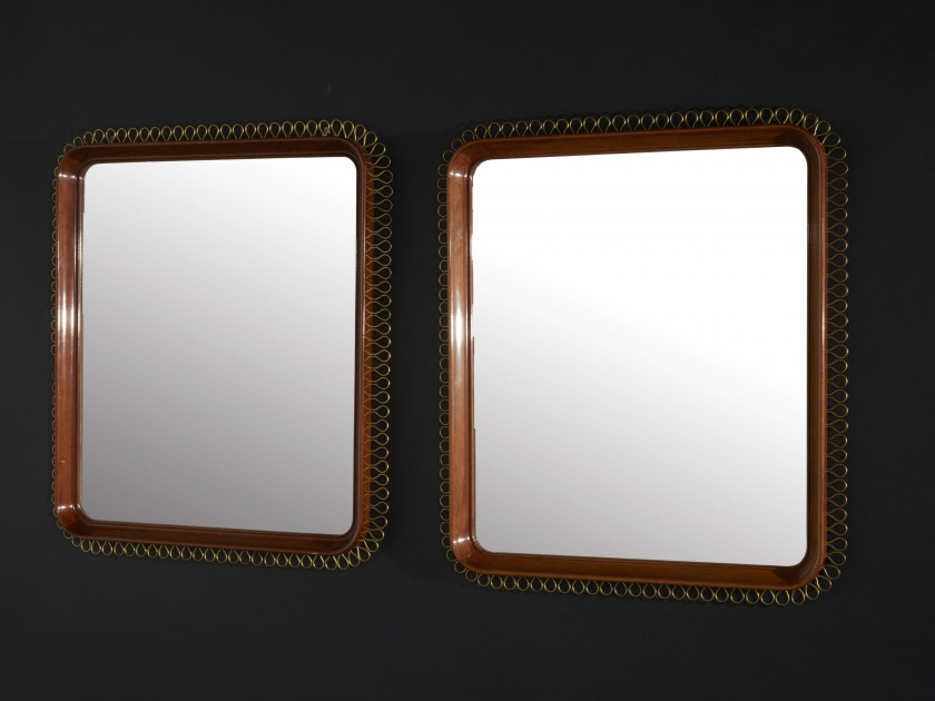 Artwork by Westbergs Möbler, WESTBERGS MÖBLER ÉDITEUR
Paire de miroirs, Made of A pair of mahogany and brass mirrors