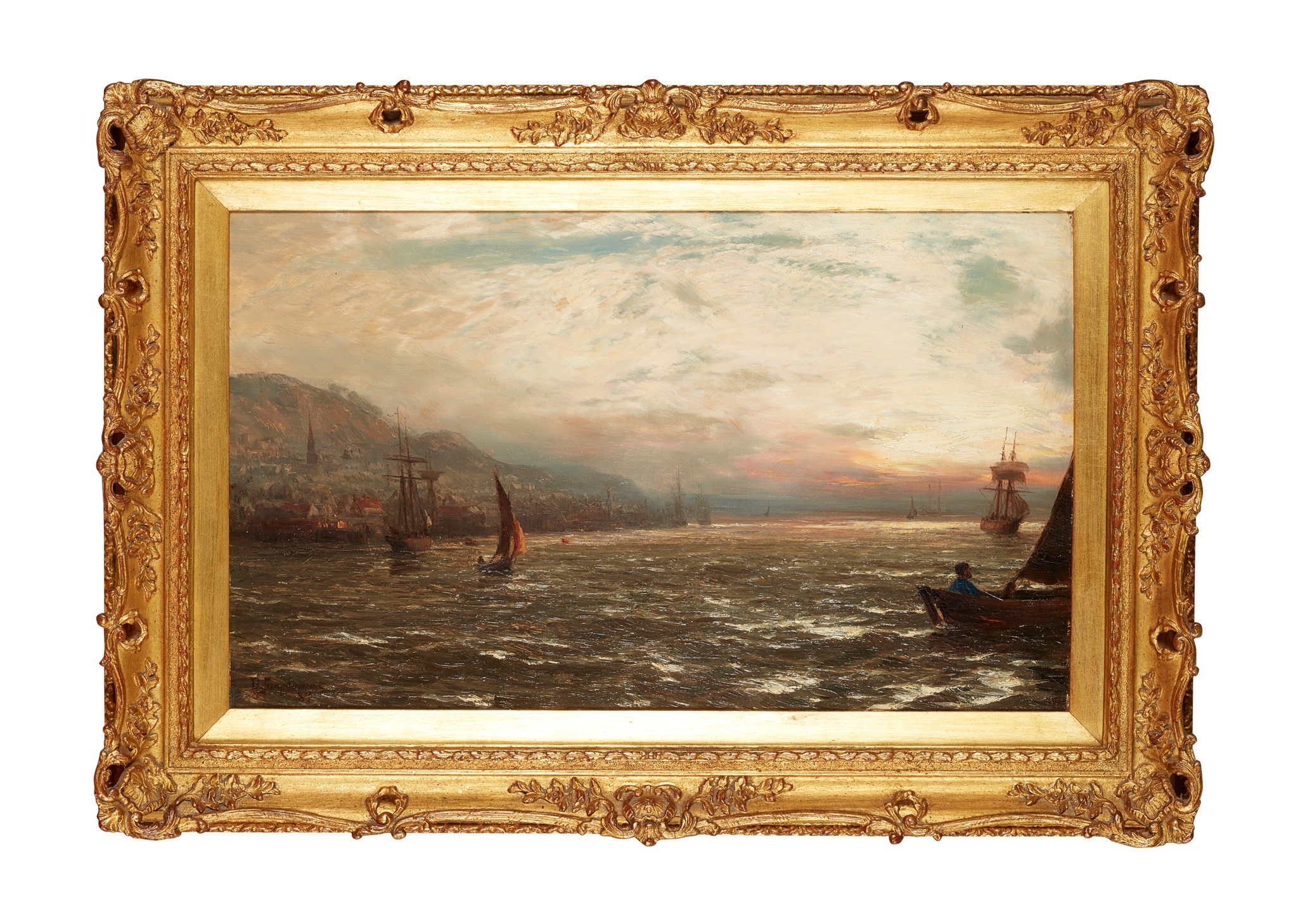 Artwork by David Farquharson, THE TAY AT NEWBURGH, Made of oil on canvas