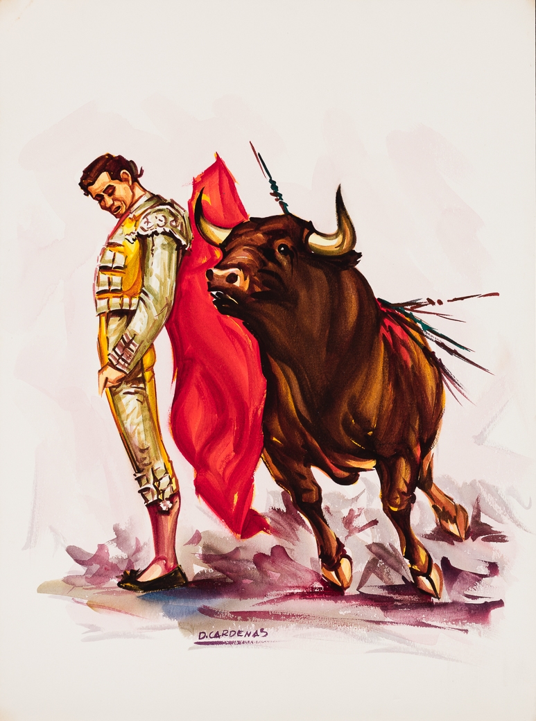 Artwork by David Cárdenas Melgoza, Three Works: Matadors, Made of Watercolor and gouache on illustration board