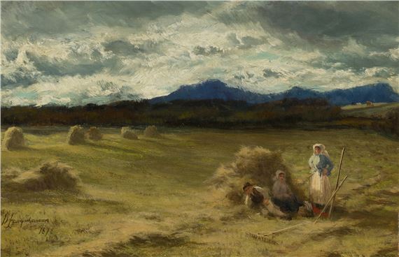 HAYMAKING - BENGAIRN, MID HILL AND SCREEL FROM AUCHENCAIRN