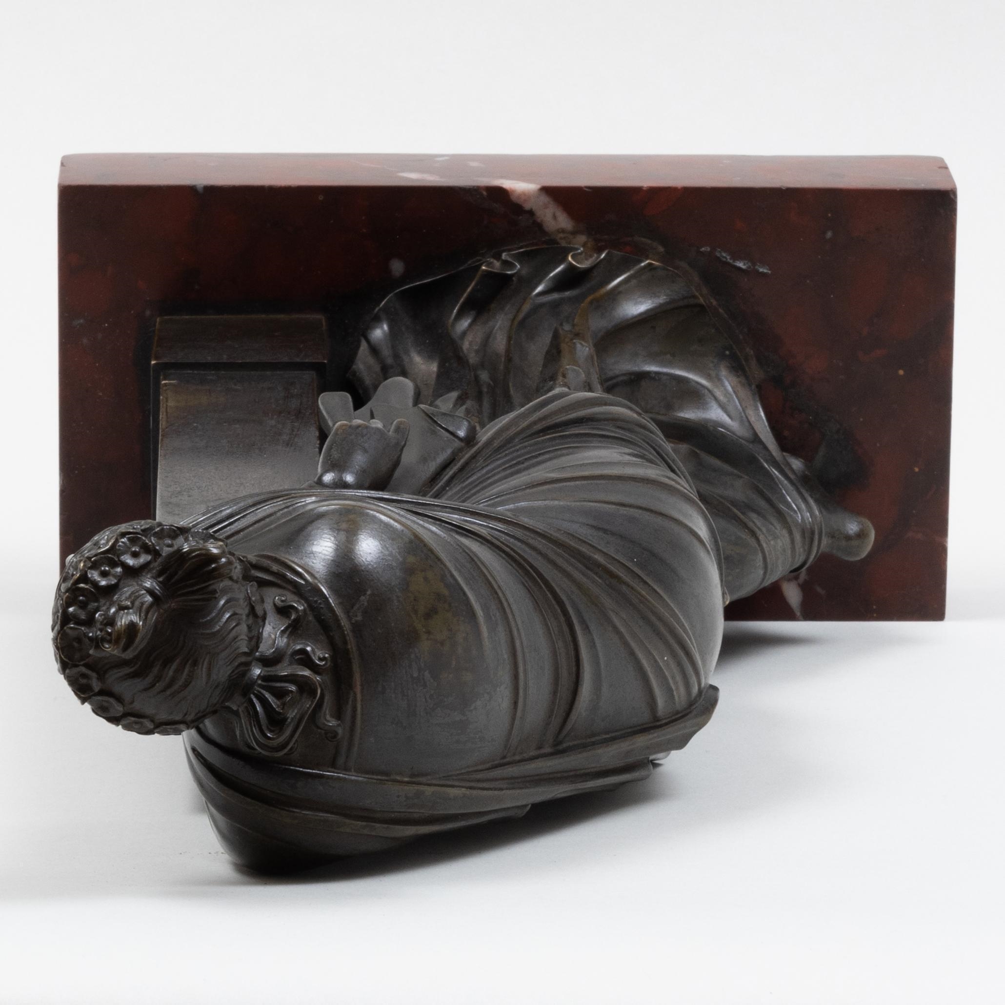 French School French Bronze Model of a Melancholy Vestal Figure