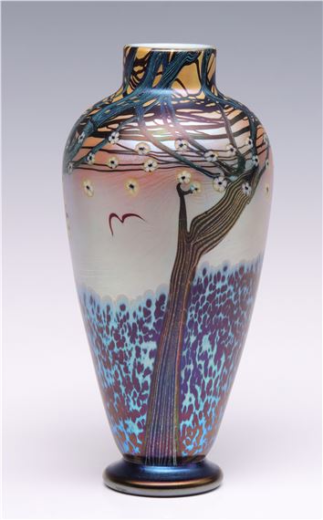 Richard Gibbons | RICHARD GIBBONS SATAVA STUDIOS ART GLASS VASE | MutualArt