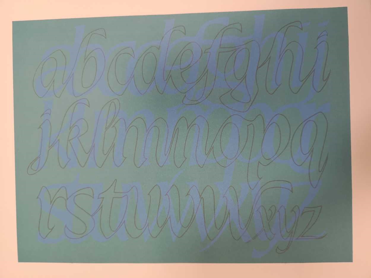 Artwork by David Kindersley, A series of 12 unframed Alphabet, Made of prints