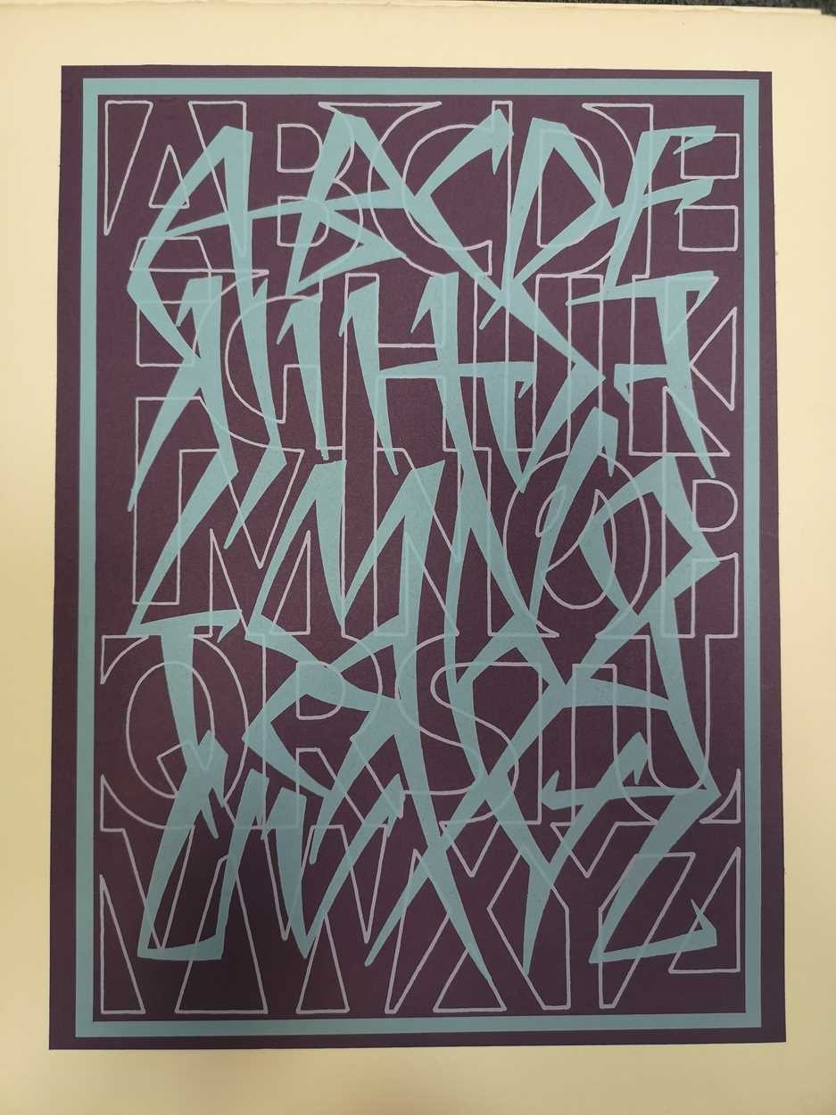 Artwork by David Kindersley, A series of 12 unframed Alphabet, Made of prints