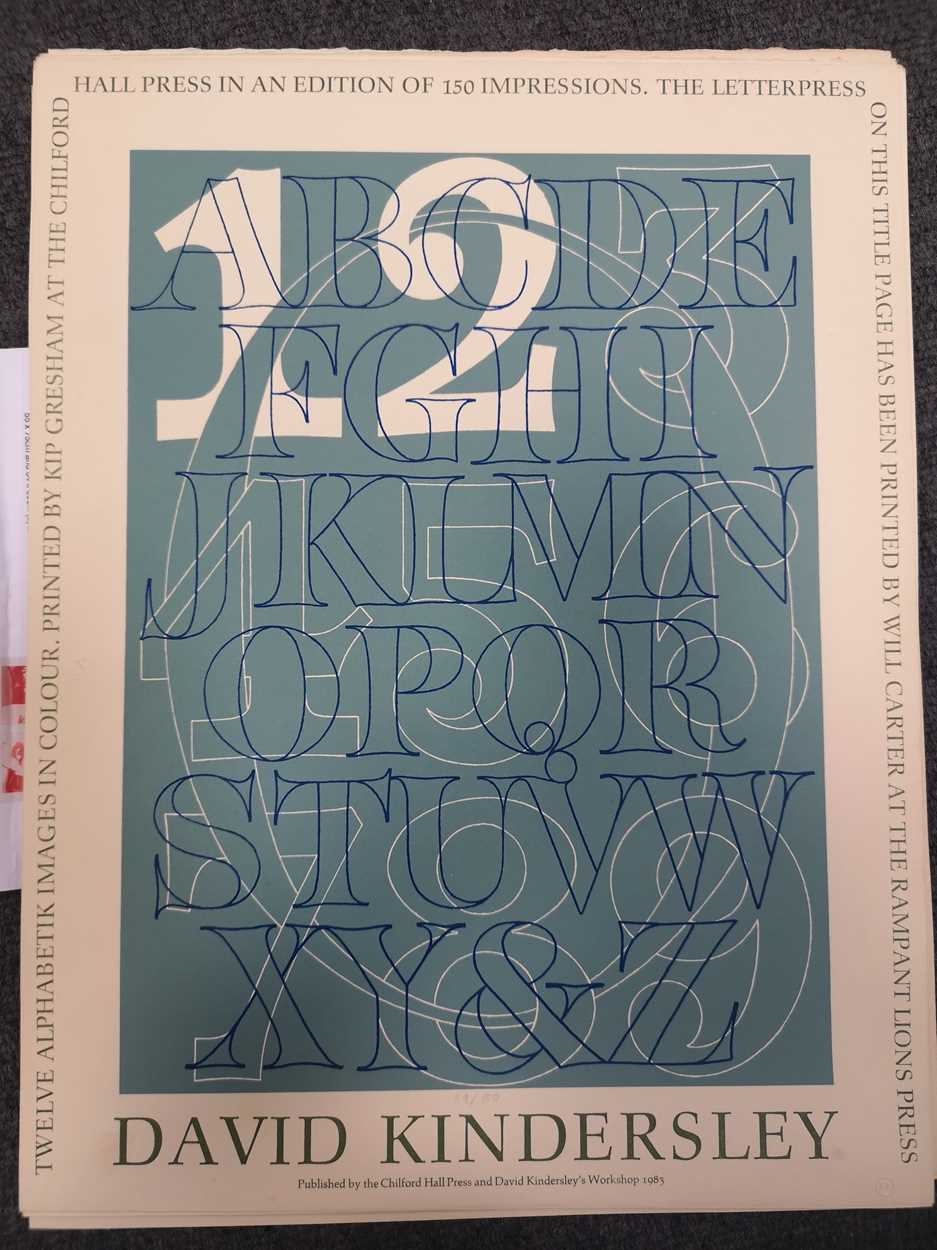 Artwork by David Kindersley, A series of 12 unframed Alphabet, Made of prints