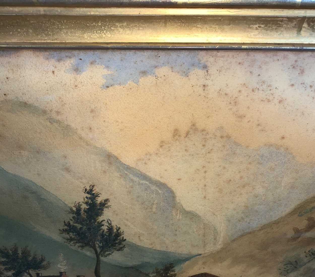 Diana Sperling | A Mountainous landscape with a stone bridge and riders ...