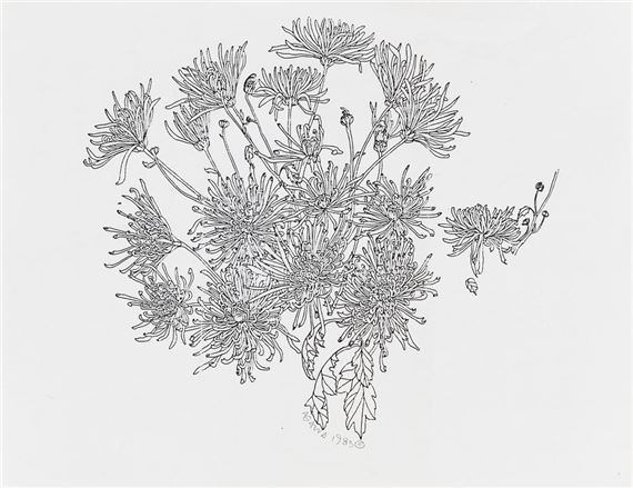 Chrysanthemums by Ruth Asawa, 1983