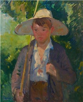 A Bad Day (Portrait of a Boy in a Broad-brimmed Hat) - Herman H. Wessel