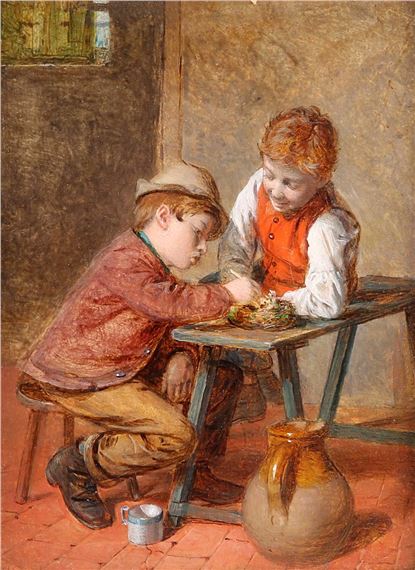 FEEDING THE CHICKS by William Hemsley