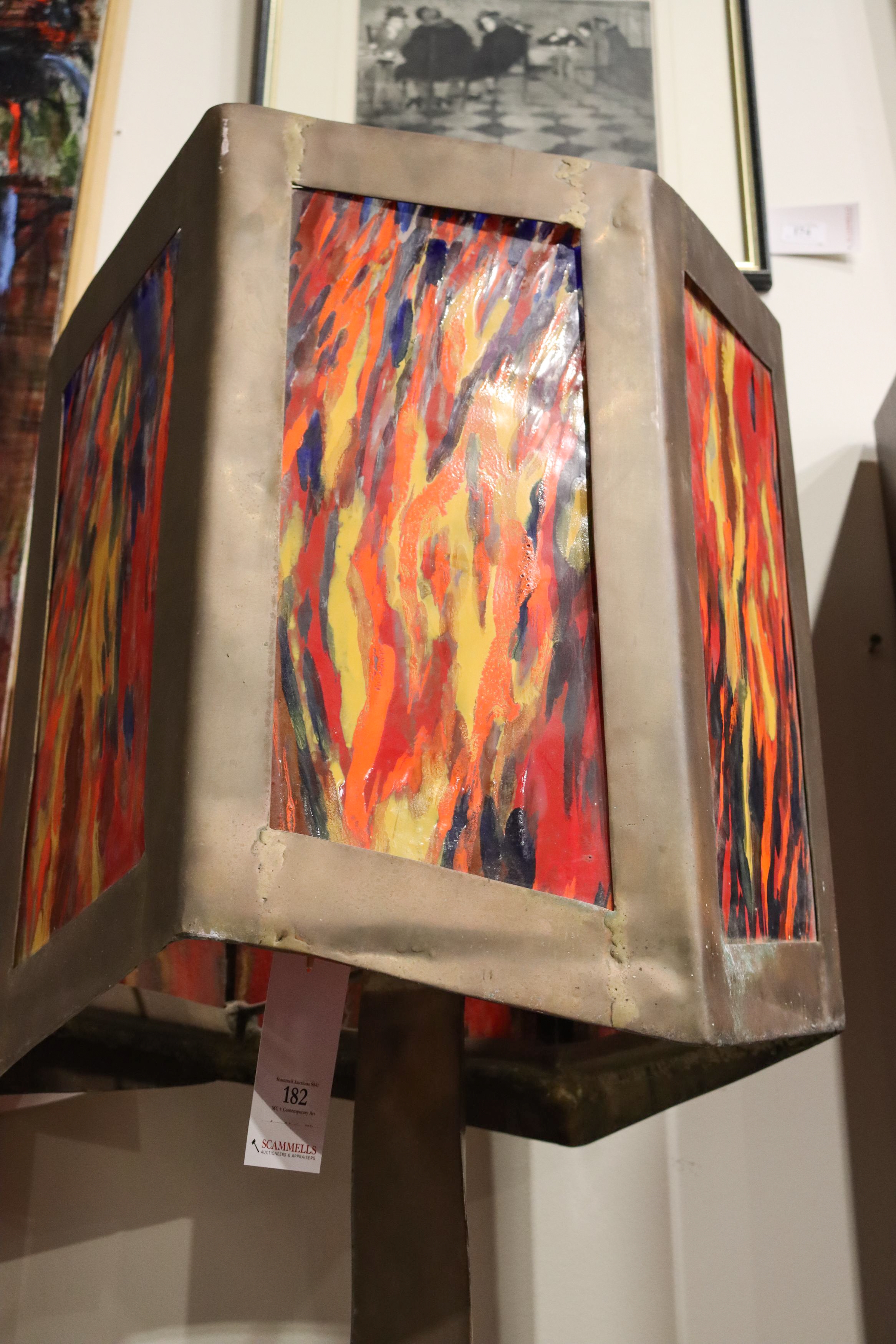 Artwork by Frank Galazowski, Sculptural Lamp, Made of Copper