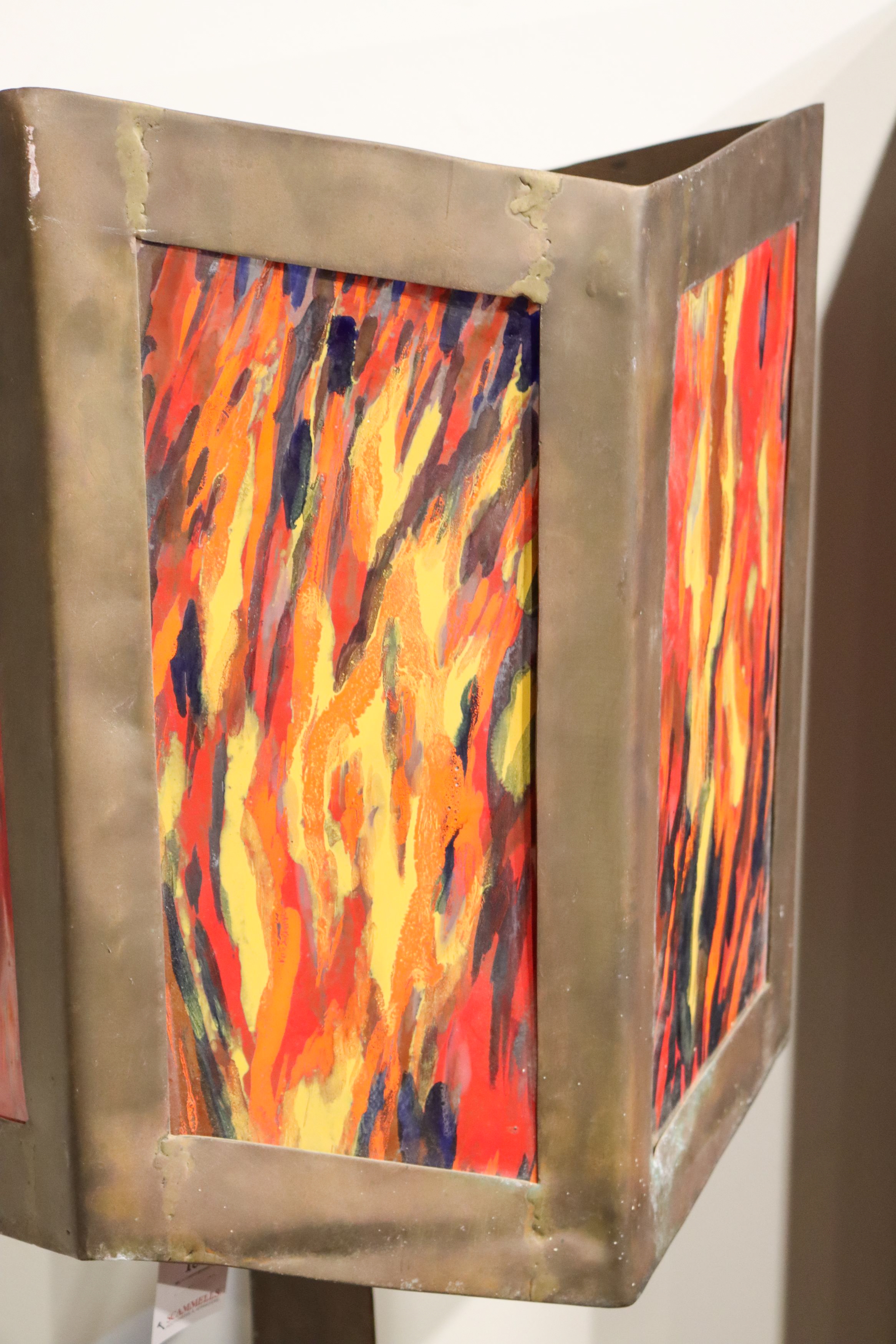 Artwork by Frank Galazowski, Sculptural Lamp, Made of Copper