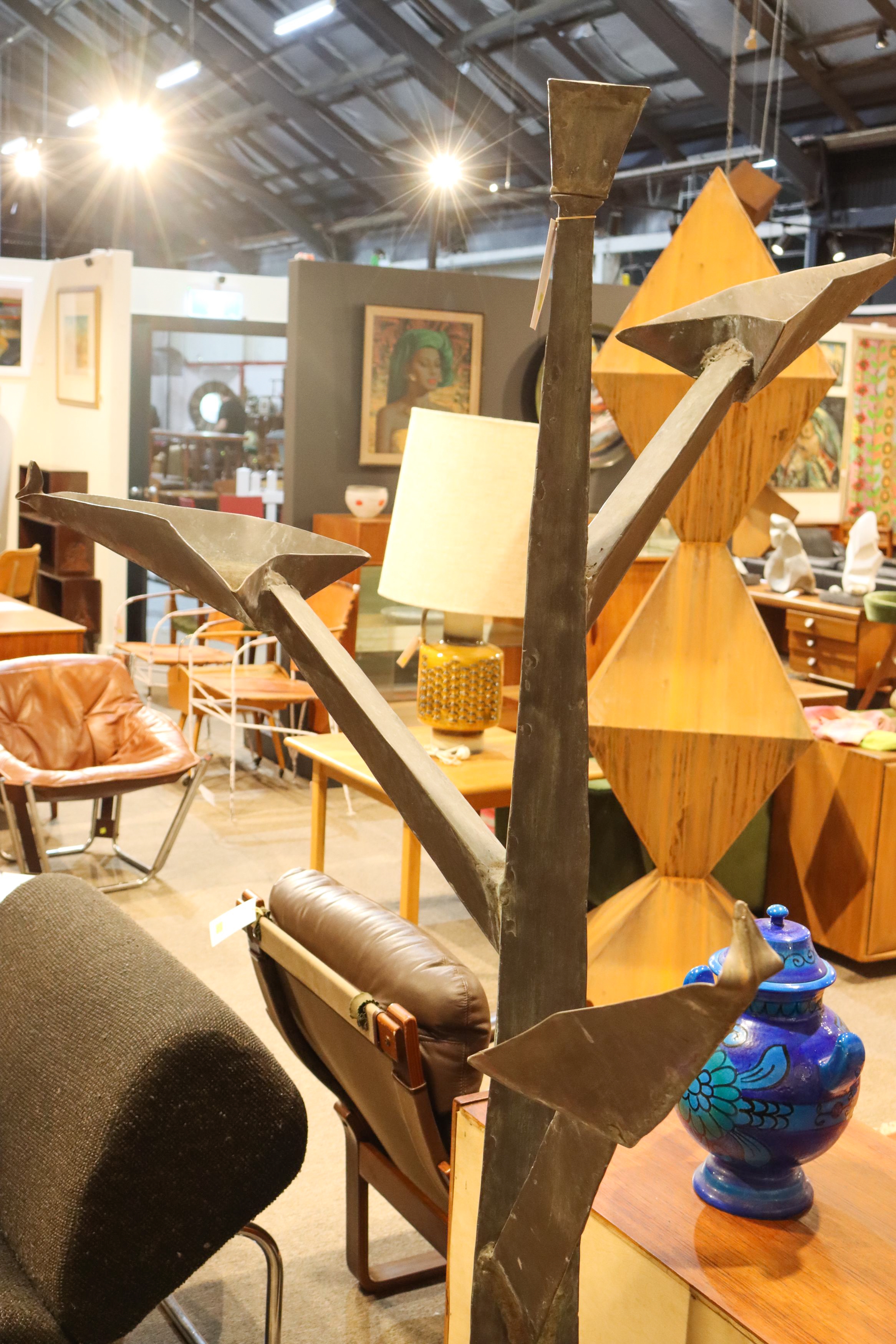 Artwork by Frank Galazowski, Tree Form- Water Feature, Made of Welded Copper Sculpture