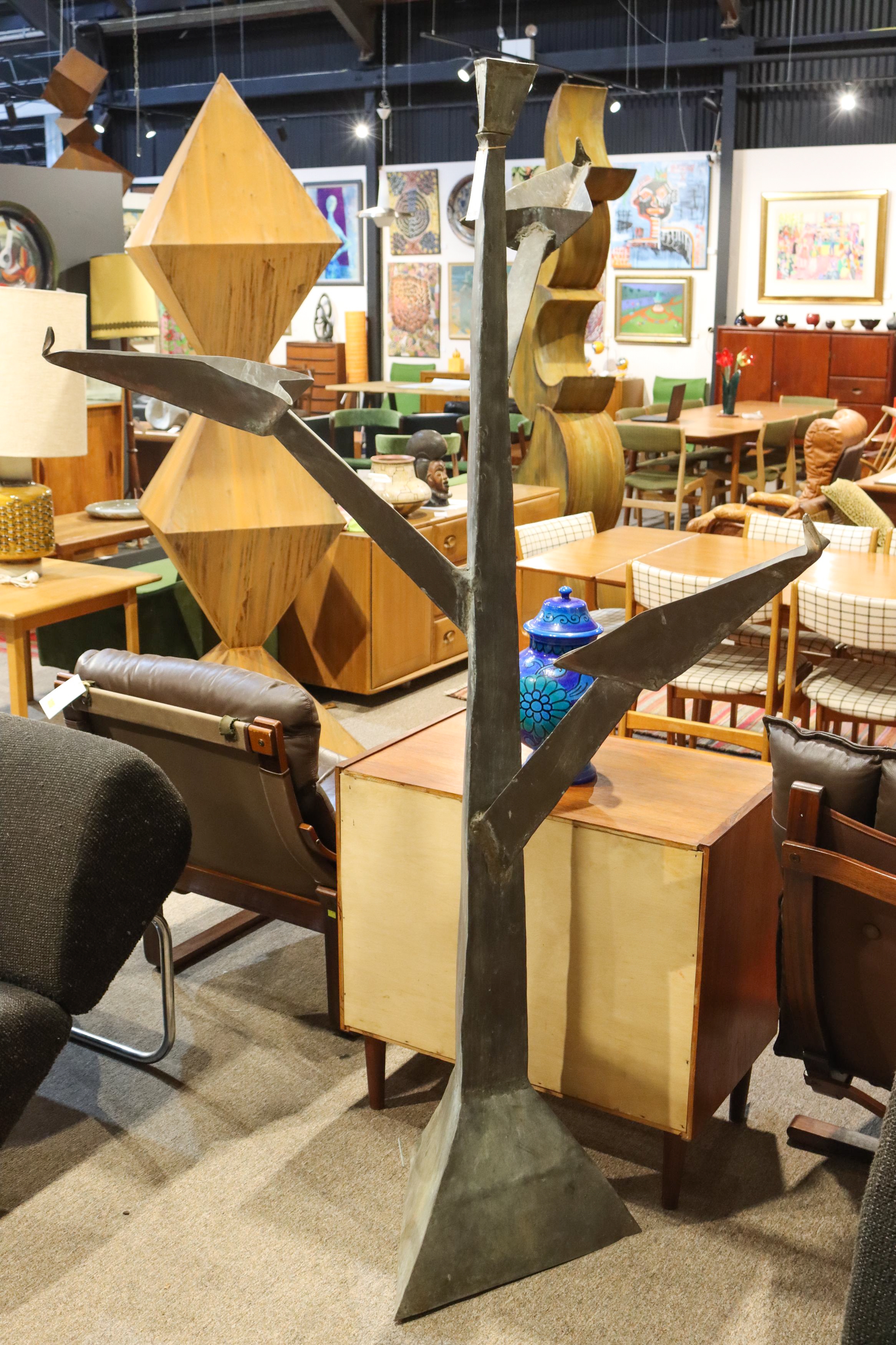 Artwork by Frank Galazowski, Tree Form- Water Feature, Made of Welded Copper Sculpture