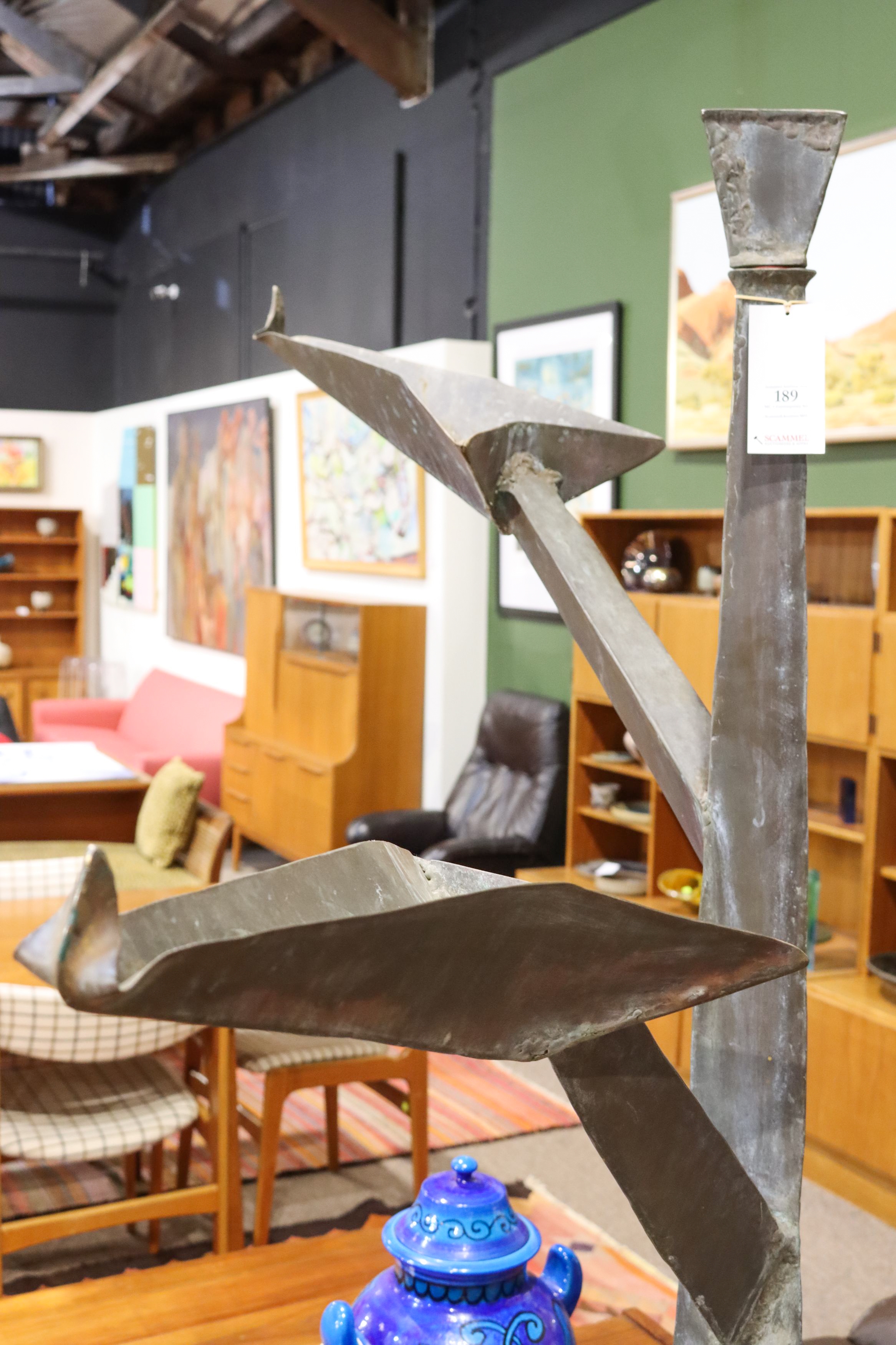 Artwork by Frank Galazowski, Tree Form- Water Feature, Made of Welded Copper Sculpture