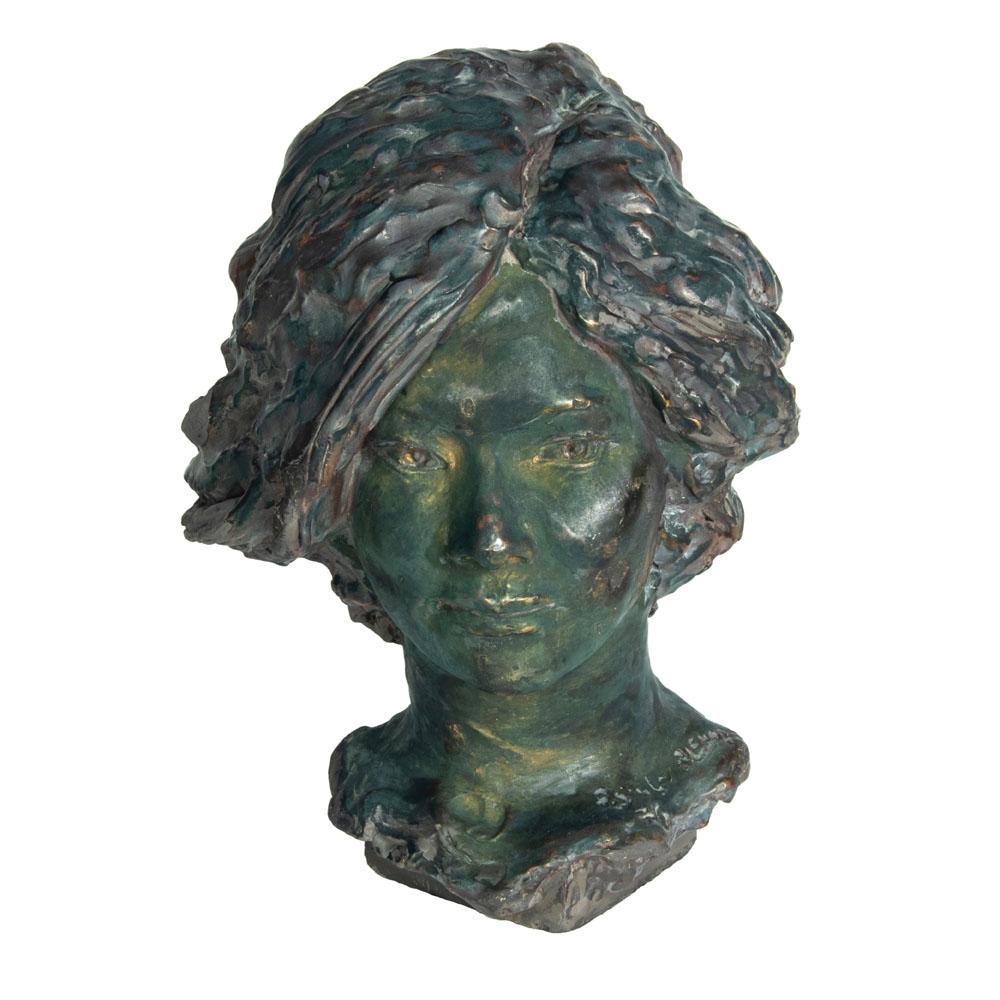 Federico Aguilar Alcuaz Bust of Barbara Gonzalez (1976) MutualArt