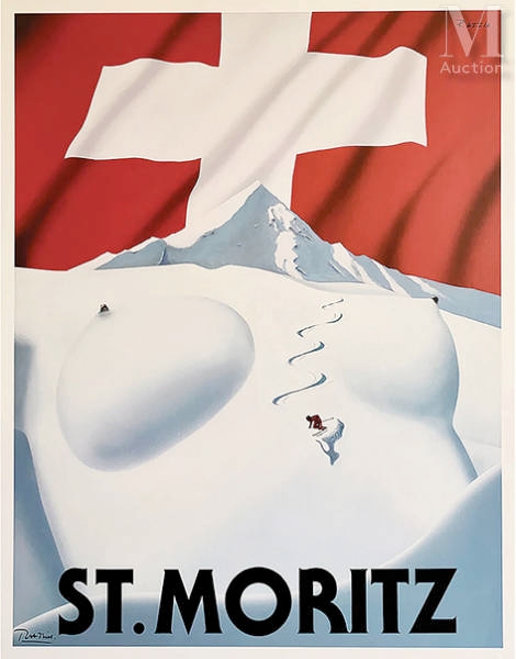 Razzia Louis Vuitton lithograph poster on linen