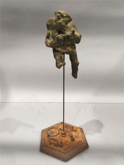 Olivier Mattei | Olivier MATTEI Character Resin sculpture on a rod ...