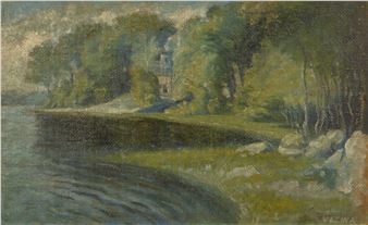 Paysage Huile sur toile cartonnée, signée en bas à droite E. Vézina Dimension: 13" x 21" 33 x 53.3 cm ------------- Vézina, Émile - Émile Vézina