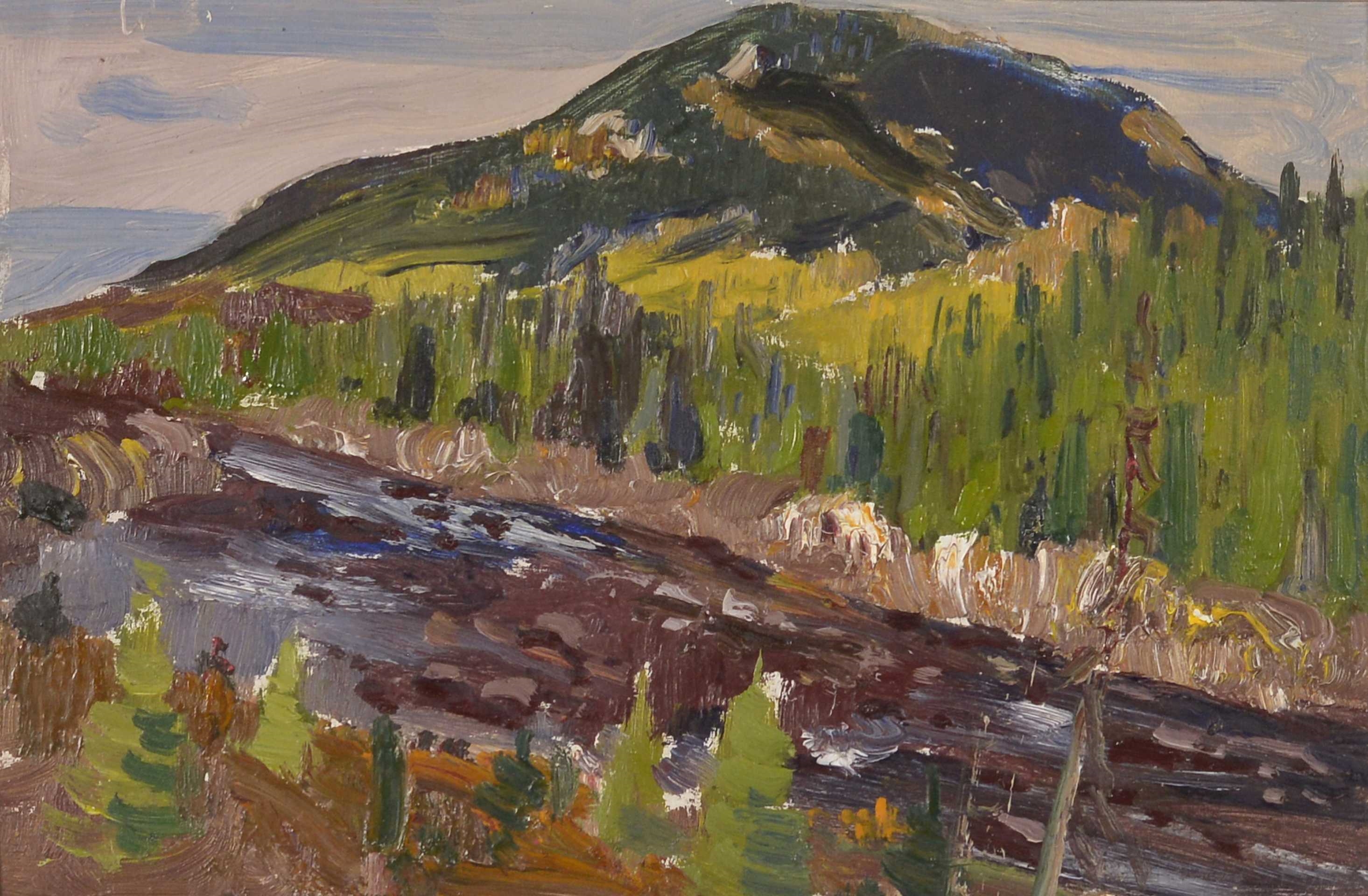 René Richard | La forêt Huile sur panneau de bois, non signée, étampée ...