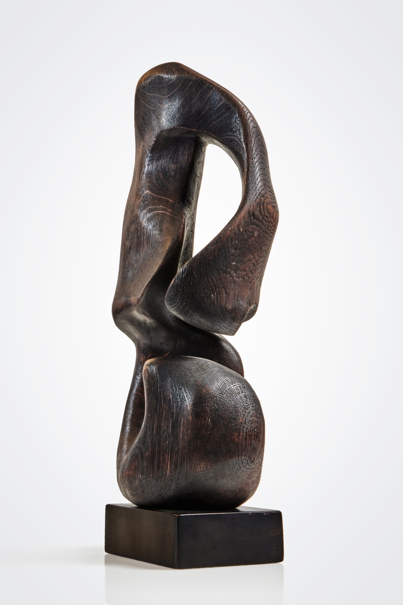 Bracelet Sculpture Catherine Noll - Bois Précieux - Design Abstrait Art Déco - Moderne - Rare N°4