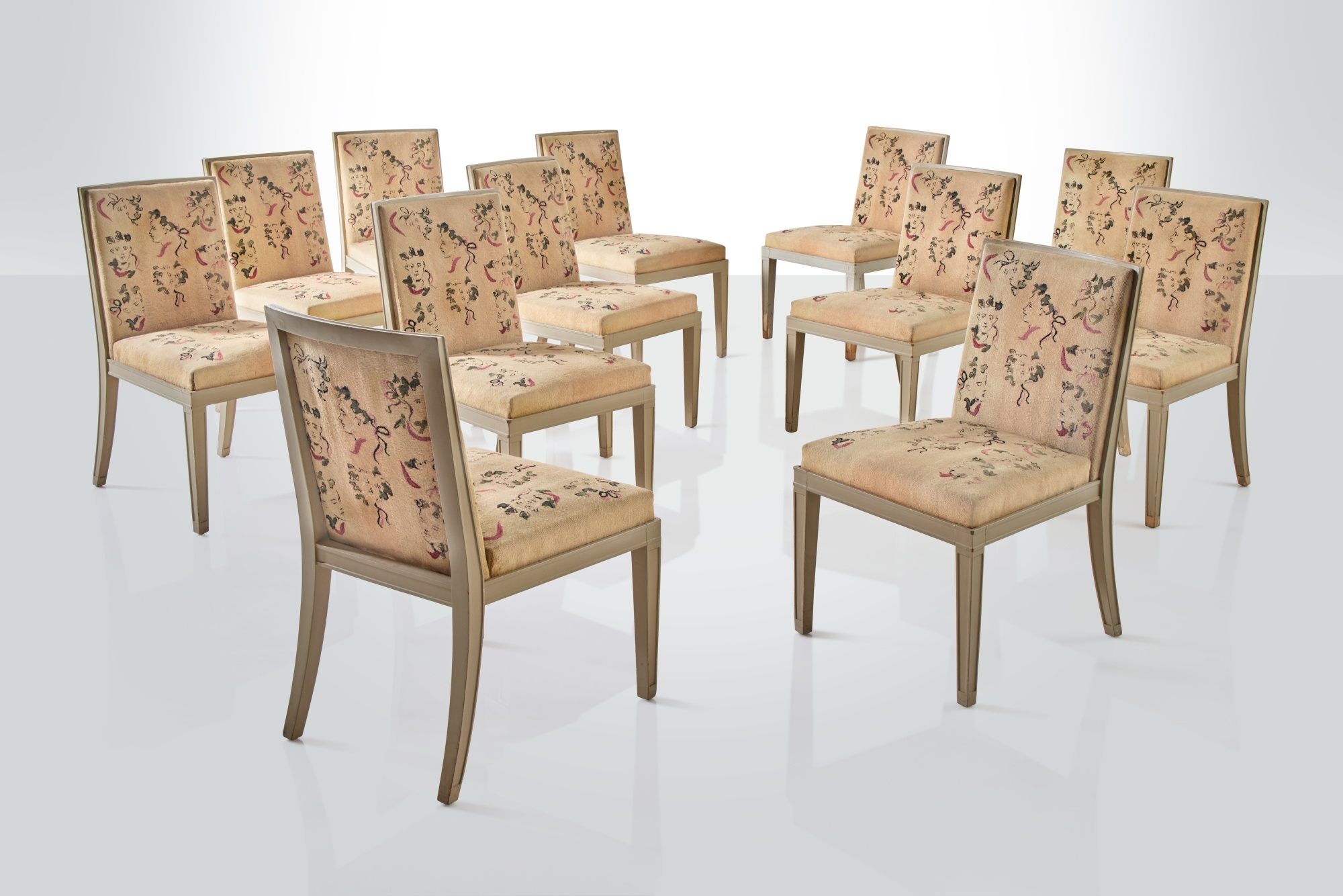 Christian Bérard | Set of Twelve Dining Chairs for Nelson Rockefeller ...