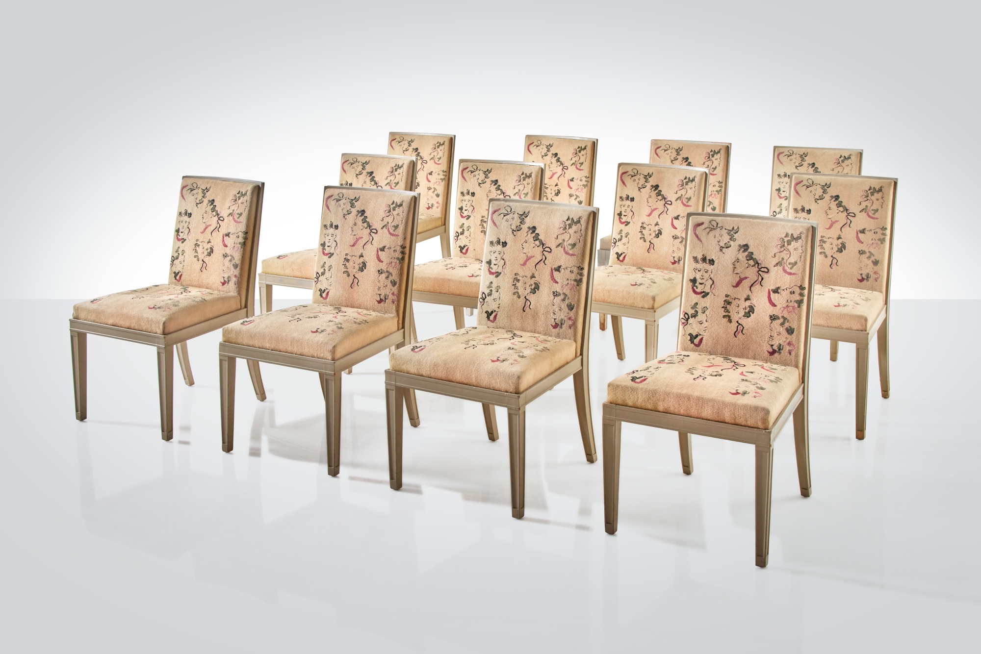 Christian Bérard | Set of Twelve Dining Chairs for Nelson Rockefeller ...