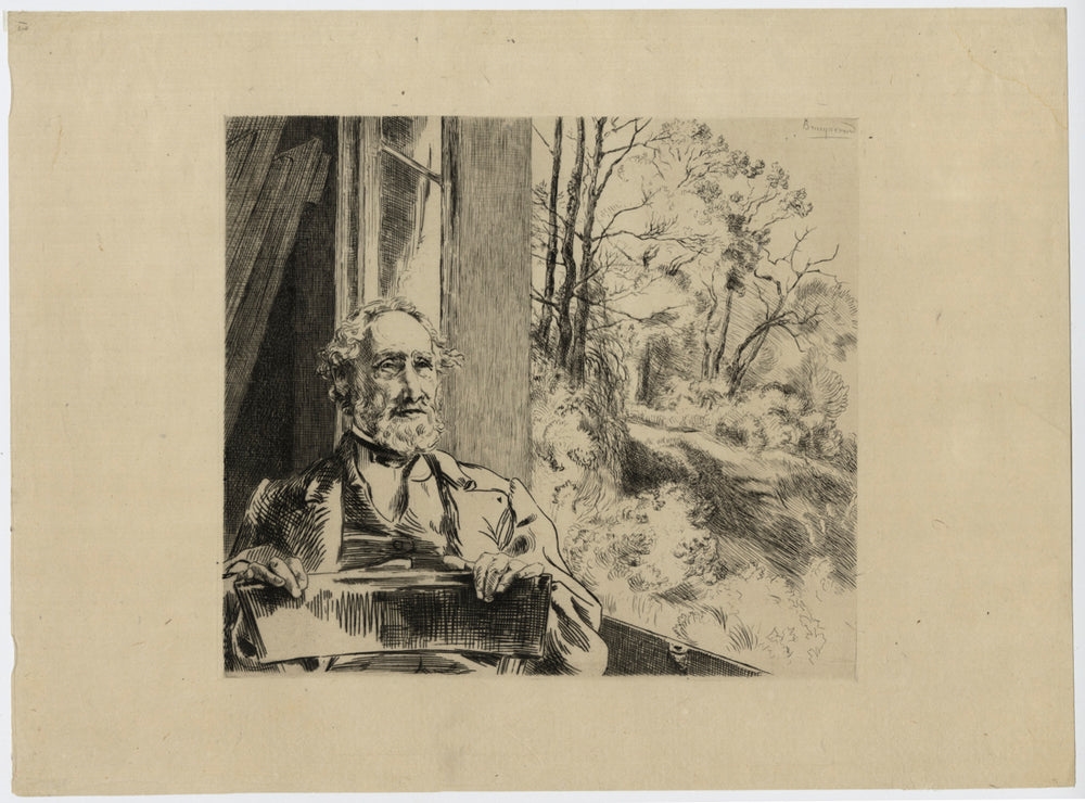 Felix Bracquemond | Portrait of Meyer-Heine. (1872) | MutualArt