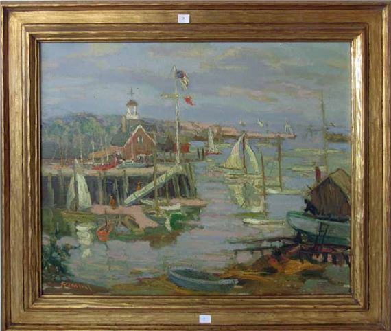 Joseph Rimini | harbor scene | MutualArt