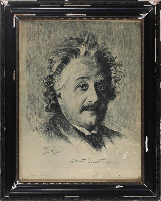 Artwork by John Philipp, Albert Einstein, Made of Etching