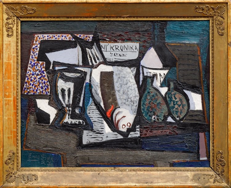 Emil Filla、エミール・フィラ【Cubist Still Life】 Cubist Still Life by Emil Filla, 1920. Art Prints, Posters