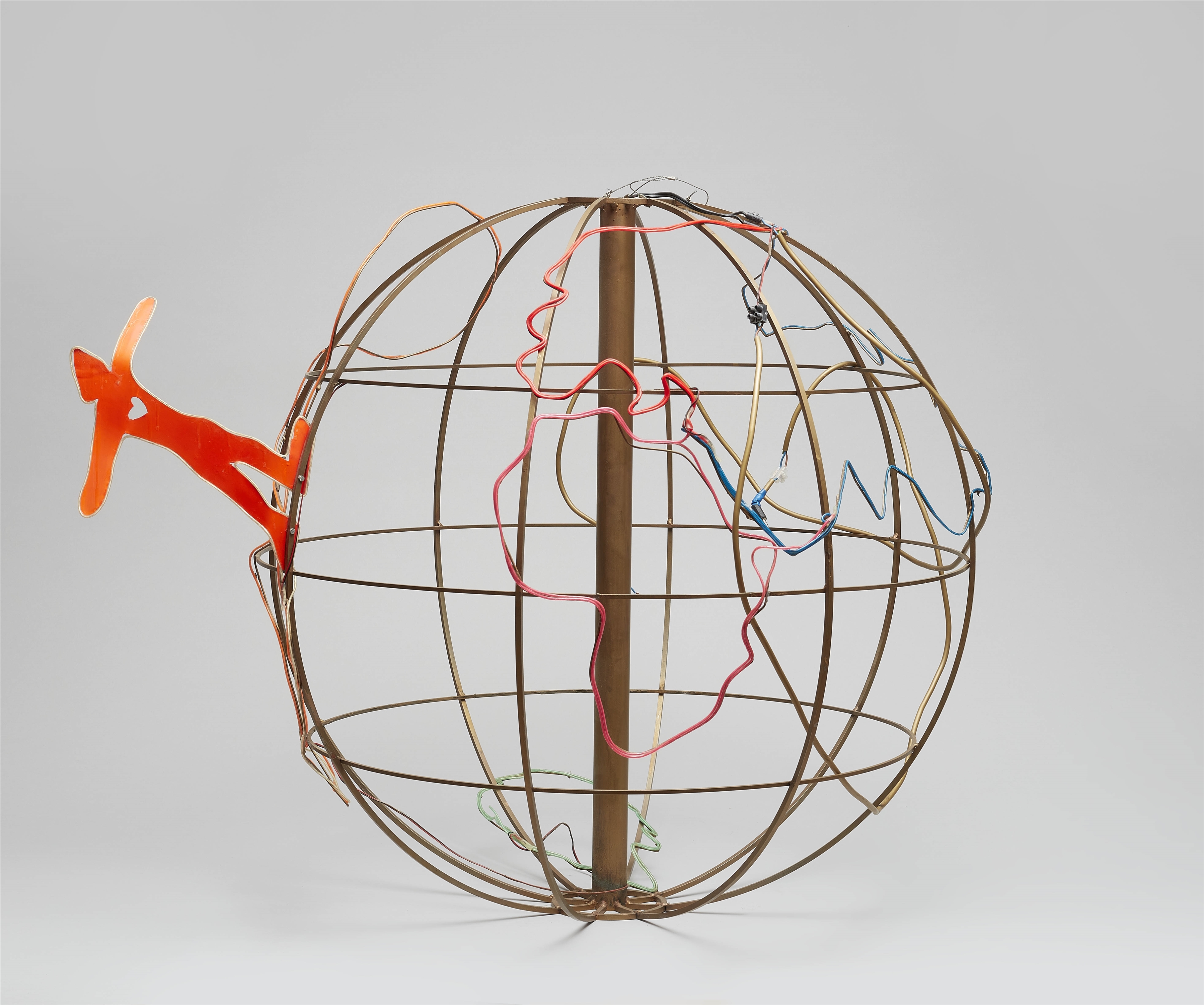Artwork by HA Schult, H.A. Schult Weltkugel (Kölner Kugel) 1999, Made of Metal, wire