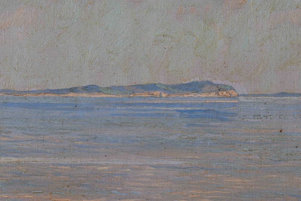 Artwork by Hugo Eichler, Auf der Insel Vilm, Made of Gemälde - Öl auf Leinwand