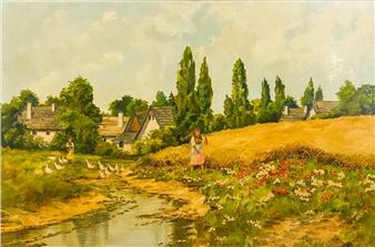 Patakparti tájkép - Gránáth Jelzéssel