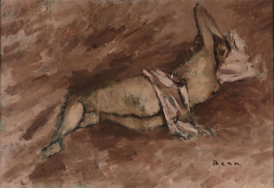 Bencion Benn Rabinowicz | Unclothed woman lying down from behind ...