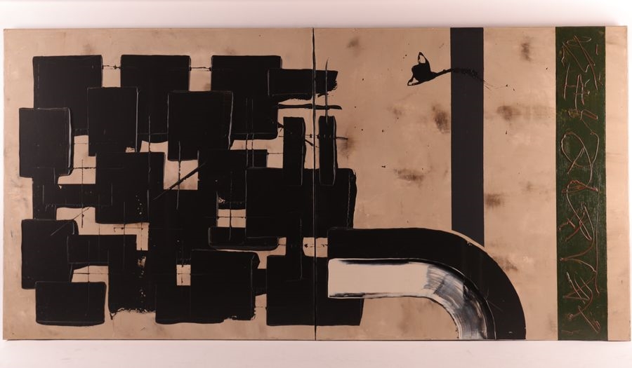 Artwork by Marc Loiseau, COMPOSITION IN DIPTYCH, Made of Acrylic