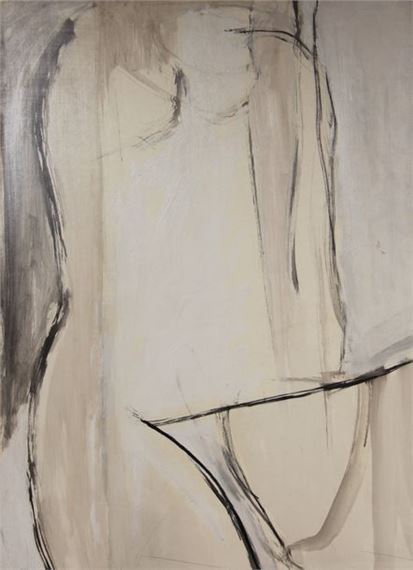 Nu Huile sur toile monogrammée en bas à gauche by Jean-Marie Deroche, 1956